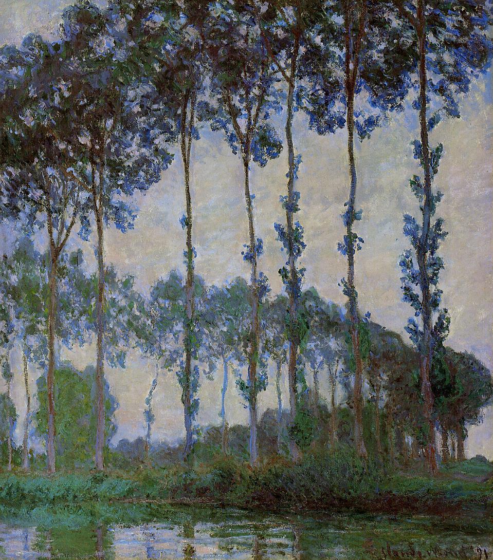 Poplars on the Banks of the River Epte, Overcast Weather 1891
